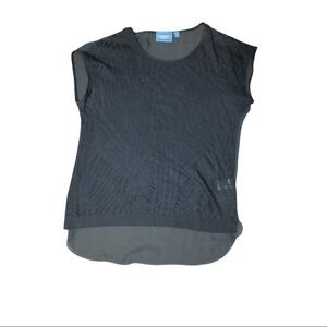 Simply Vera Wang size small gray blouse mesh